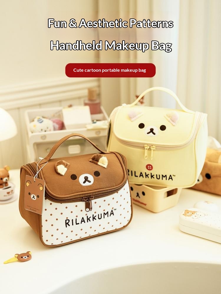 Travel Accessories Toiletry Bag - Rilakkuma Cosmetic Bag Large Capacity Portable