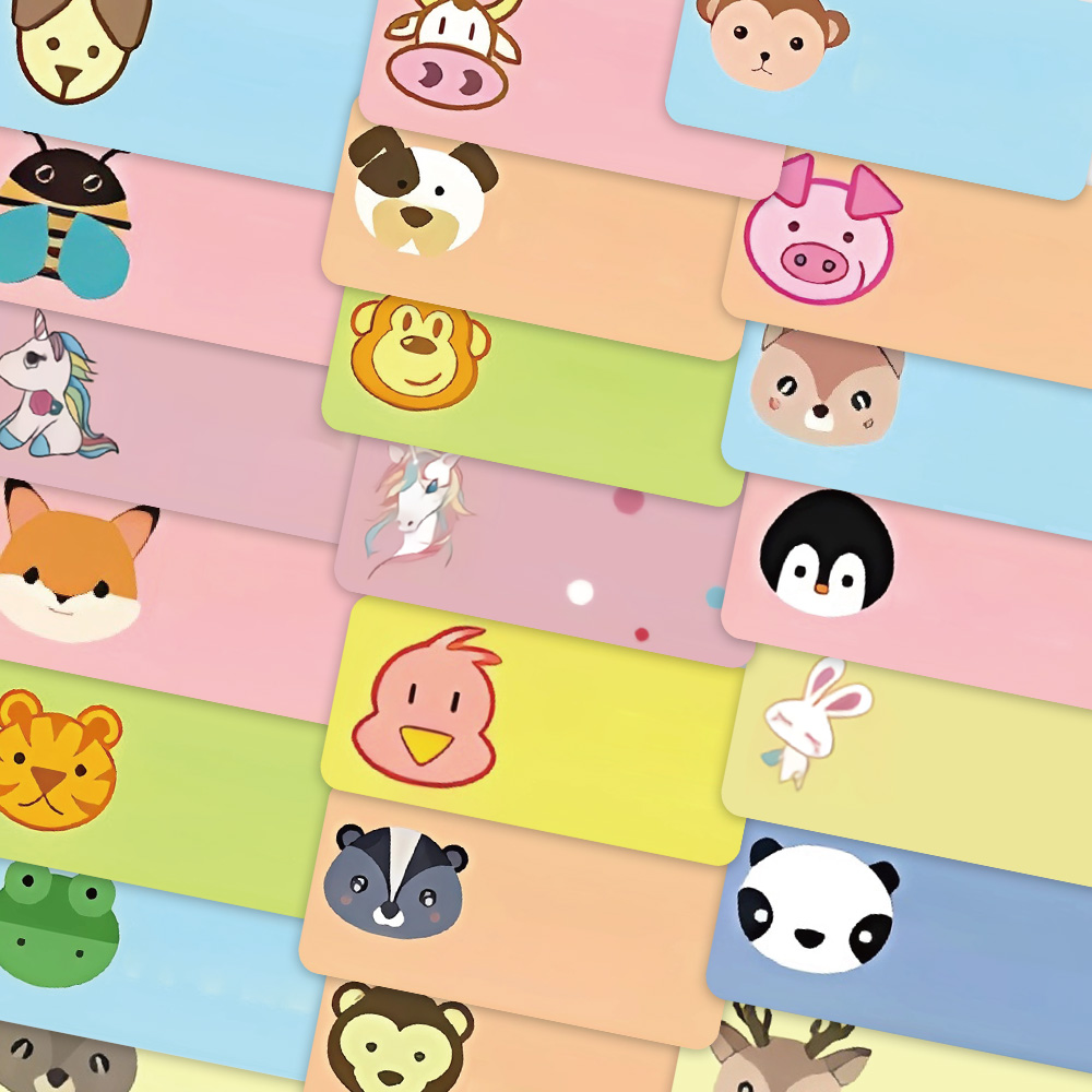 Sticker Luggage Decorative - 50pcs Cartoon Name Sticker Cute Animal