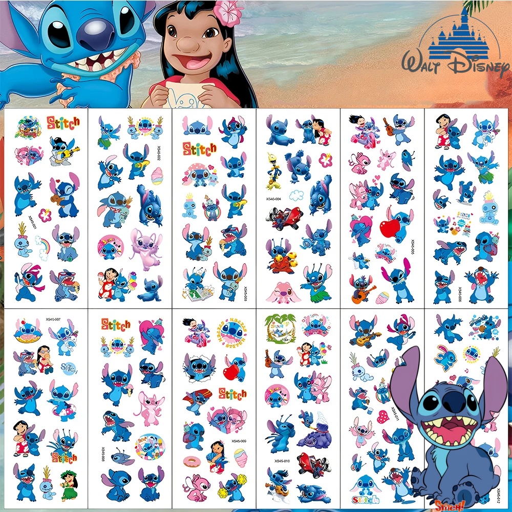 Sticker Luggage Decorative - 48Sheets Cute Disney Lilo Stitch Stickers