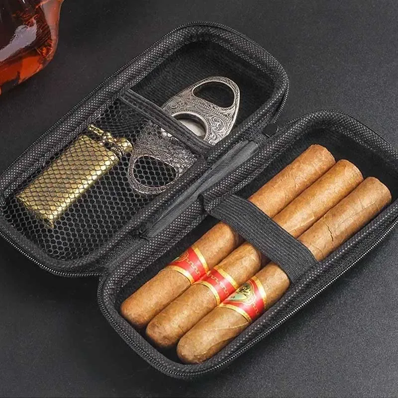 Travel Accessories Us - Portable Cigar Case EVA Light weight