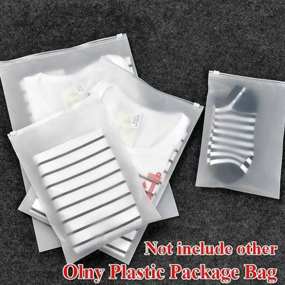 Travel Ziplock Bags - Portable Frosted Clear Plastic Package Cloth