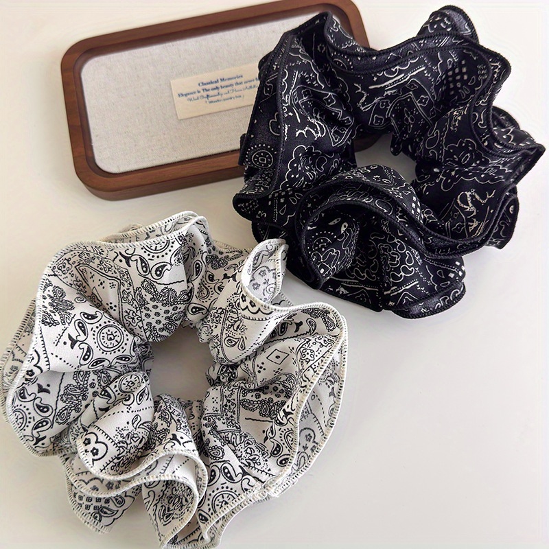 Travel Accessories In Bulk - Elegant Black and White Fabric Hair