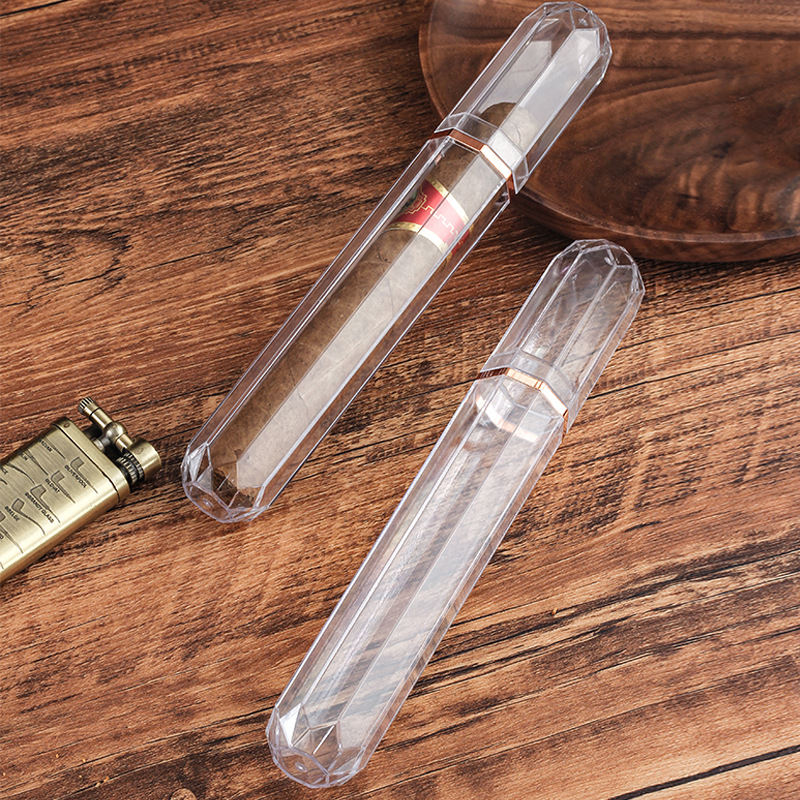 Travel Accessories Us - Acrylic Travel Cigar Tube Fashion Humidor