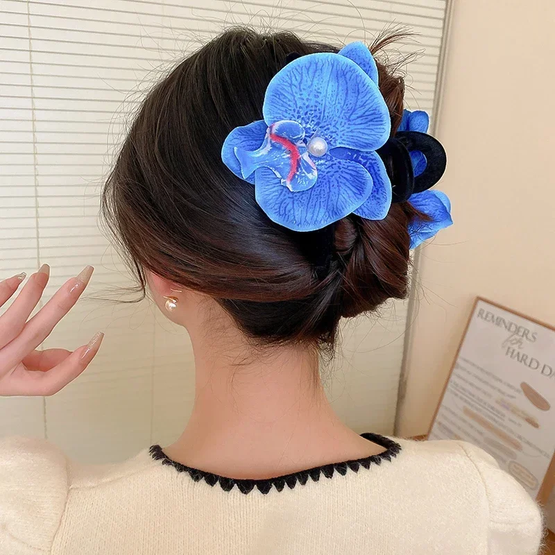 Travel Accessories In Bulk - 3 Pcs Colorful Butterfly Orchid Hair