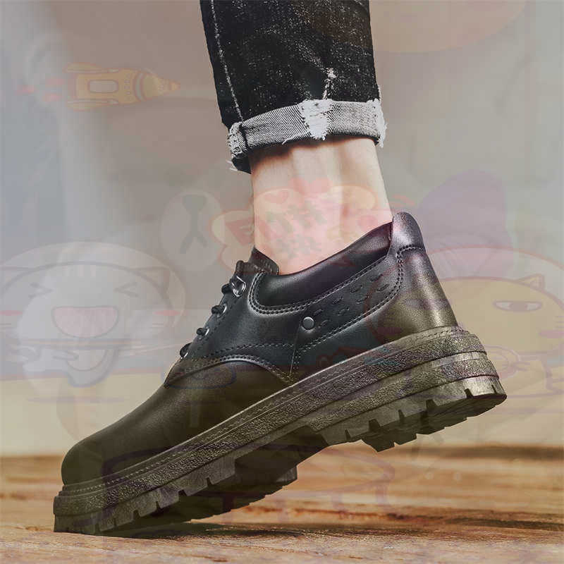 Travel Accessories For Young Men - Dark Natural Leather Fashion Trainers Tennis