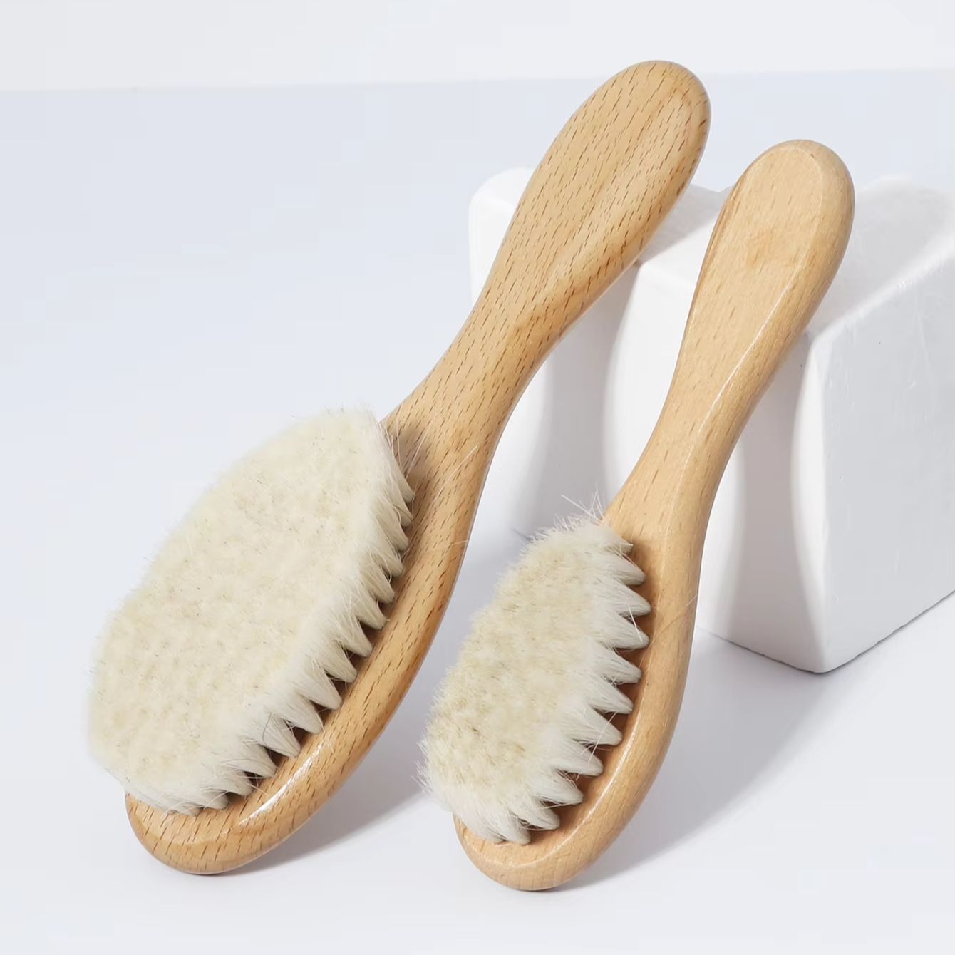 Travel Accessories For Elderly - Wooden Ultra Soft Goat Hair Brush