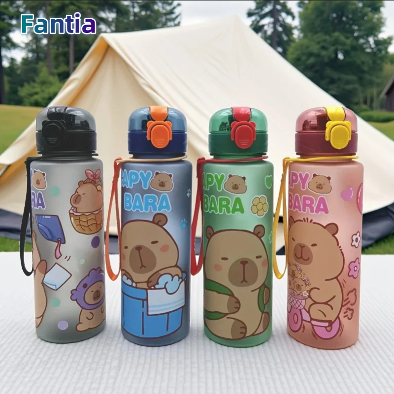 Travel Accessories Bottles - 750ml Cute Cartoon Capybara Water Bottle