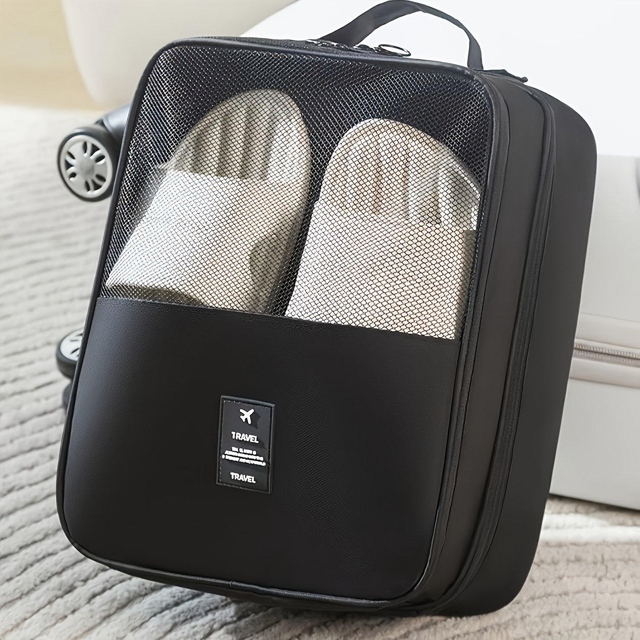 Travel Accessories Toiletry Bag - 3 Layers Portable Travel Shoe Bag