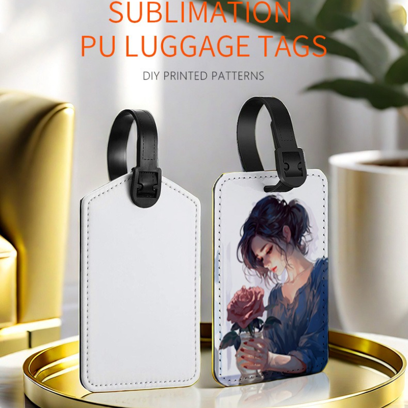 Travel Accessories High End - Customized Picture PU Leather Luggage Tags