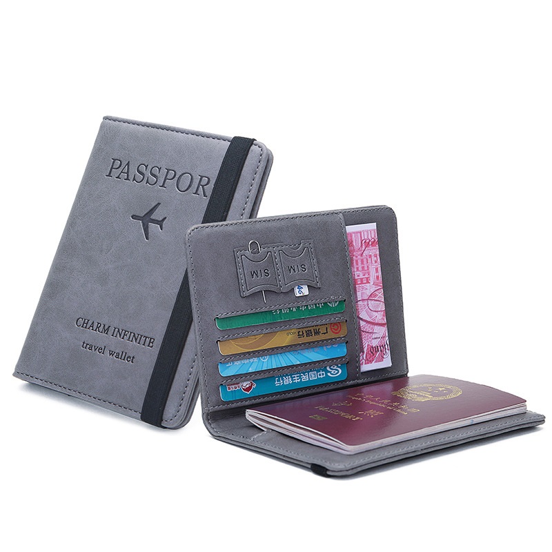 Travel Accessories In Bulk - New Style Elastic Band Leather Passport