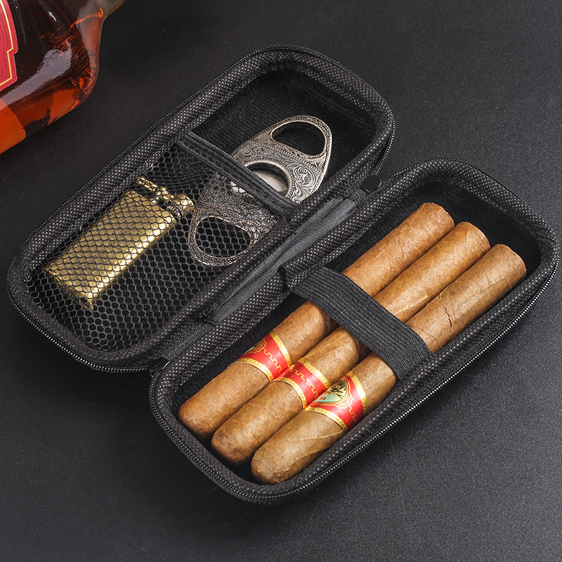 Travel Accessories Us - 1pc Portable Cigar Travel Case EVA