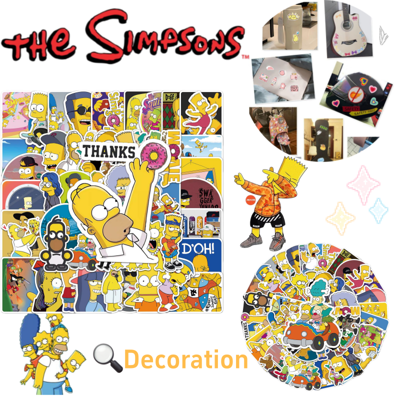 Sticker Luggage Decorative - New Creative The Simpson Stickers Cute