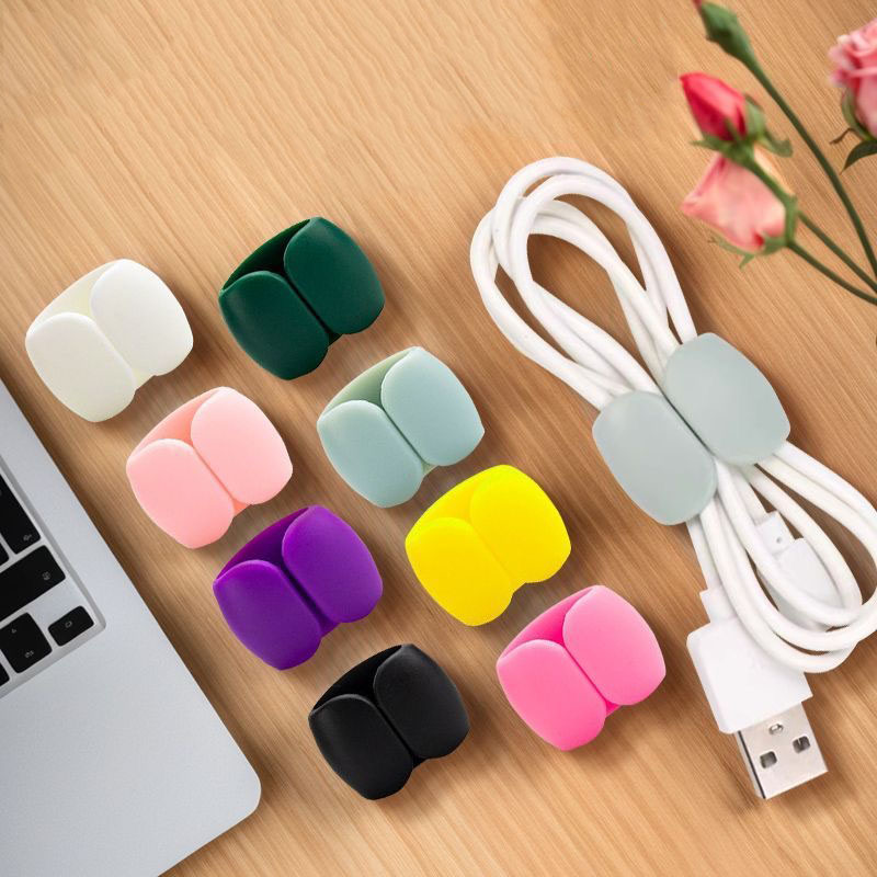 Cable Organizer Travel - Portable Cable Clips Desktop USB Charging