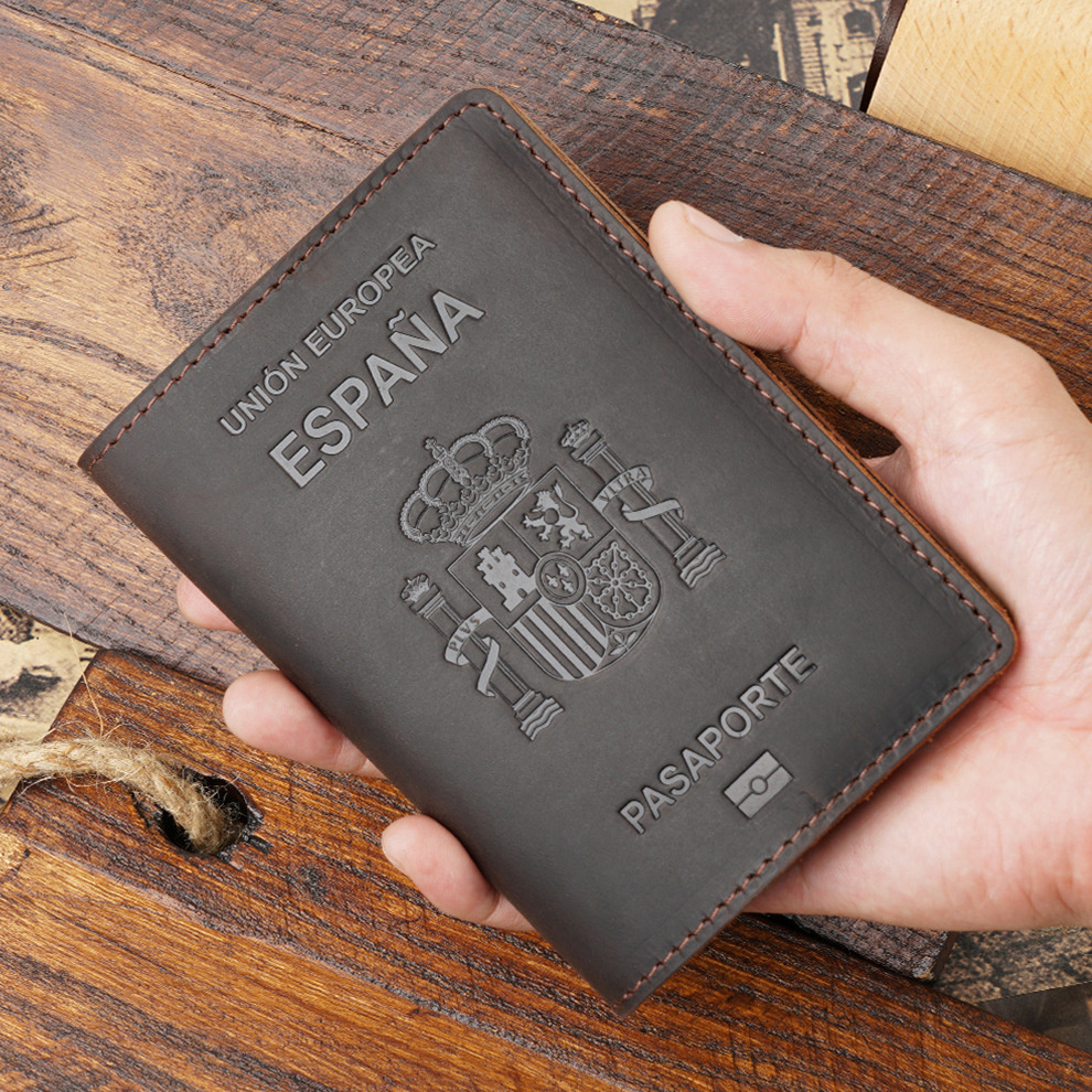 Travel Accessories High End - AIGUONIU High-end Spain Genuine Leather Passport