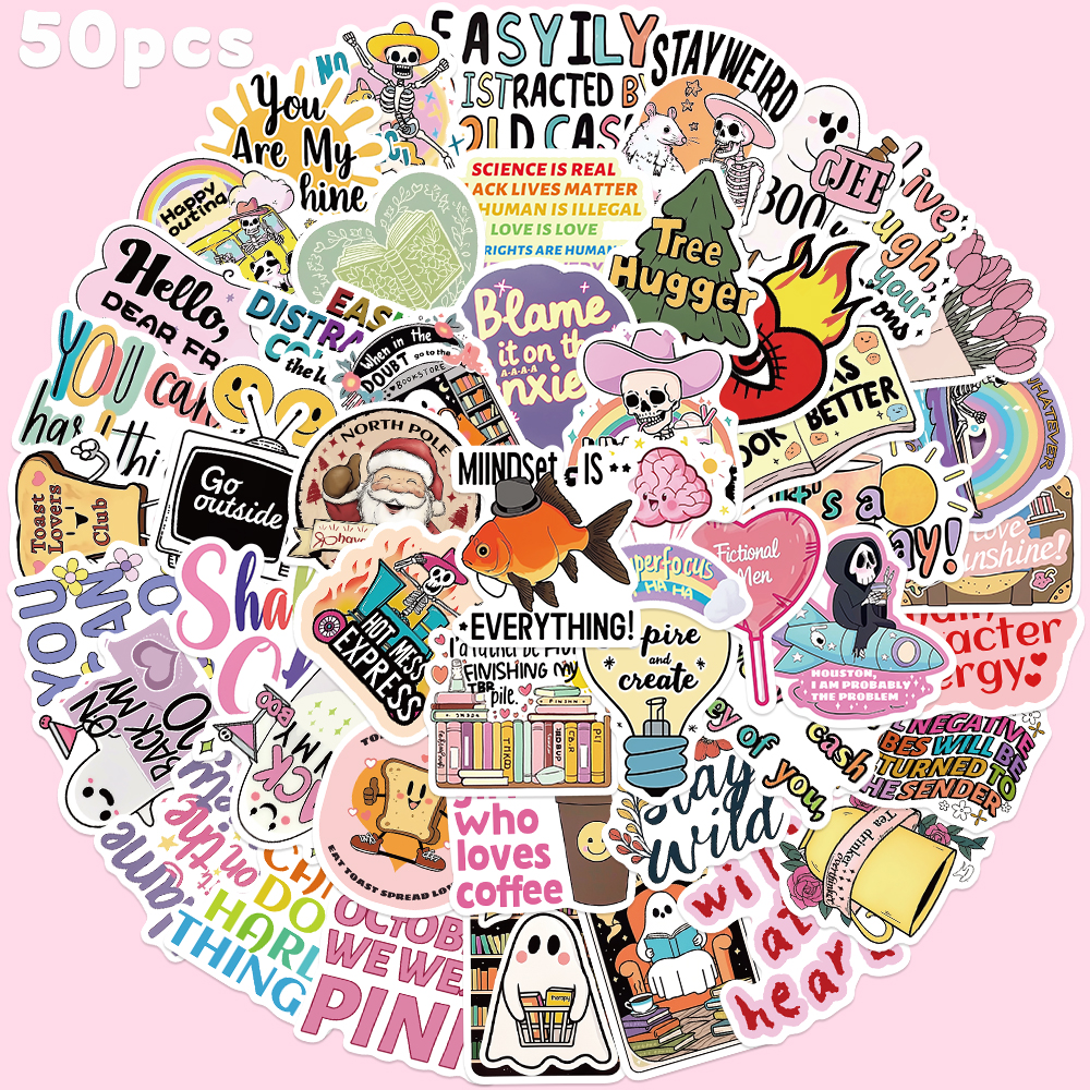 Sticker Luggage Decorative - 50pcs Funny Cartoon World Sticker For
