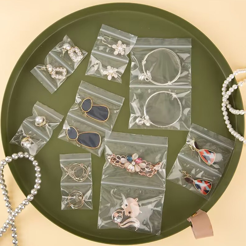 Travel Ziplock Bags - 500pcs Transparent Double Pocket Ziplock Bag