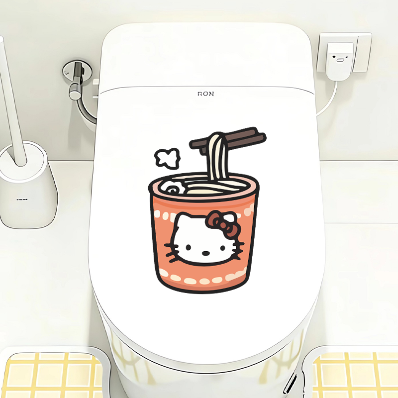 Cute Sanrio Hello Kitty Toilet - Sticker Luggage Decorative recension och pris