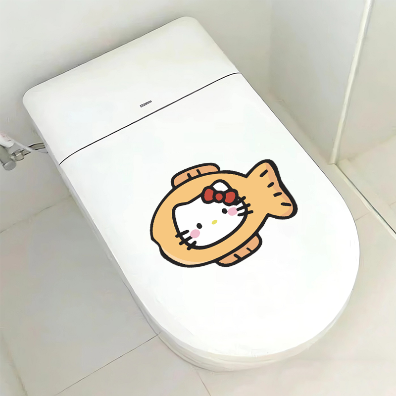 Cute Sanrio Hello Kitty Toilet - Sticker Luggage Decorative recension och pris