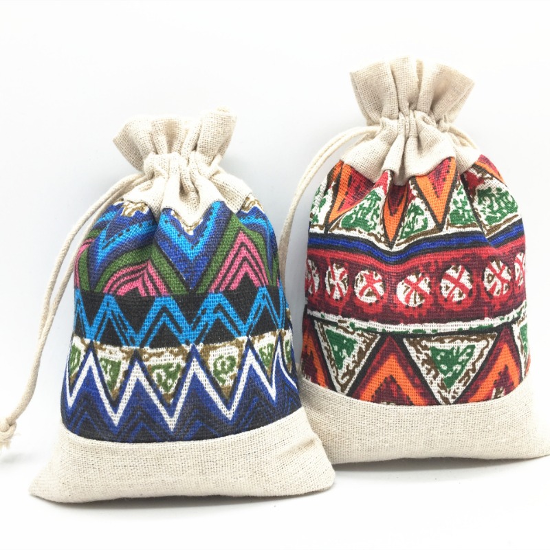 Ethnic Style Drawstring Bag Je - Cable Organizer Travel recension och pris