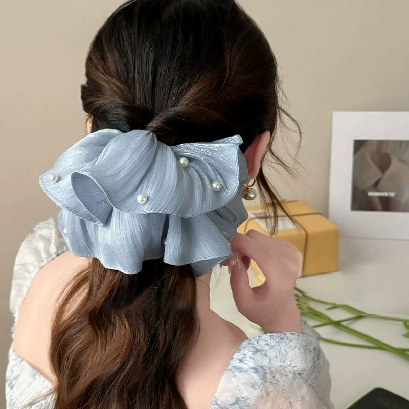 Pearl Mesh Headband with Pleat - Travel Accessories High End recension och pris