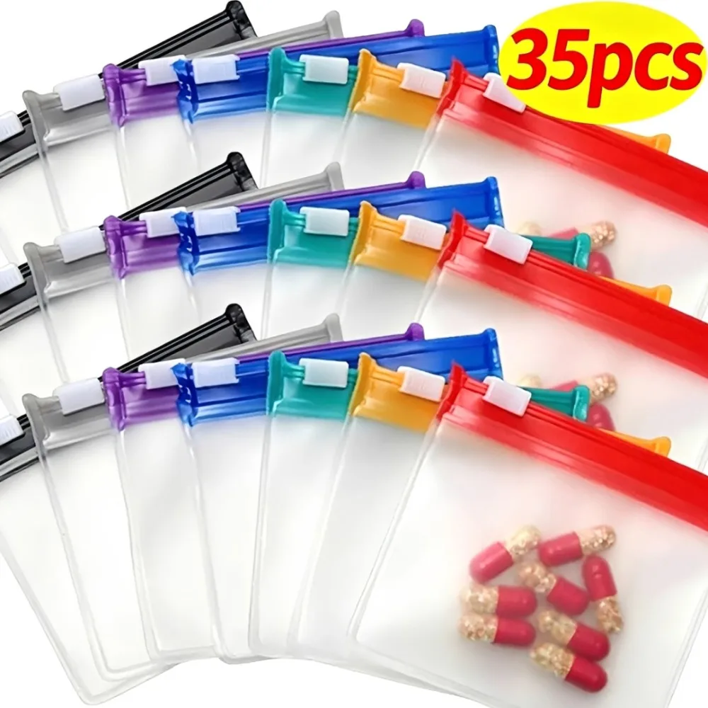 Mini Colorful Pill Dispenser B - Travel Ziplock Bags recension och pris