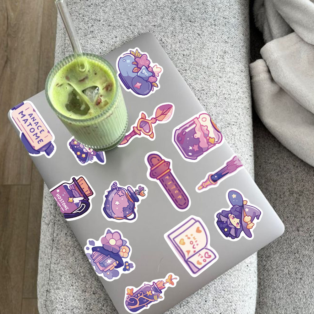 50pcs Purple Magic Witch Potio - Sticker Luggage Decorative recension och pris