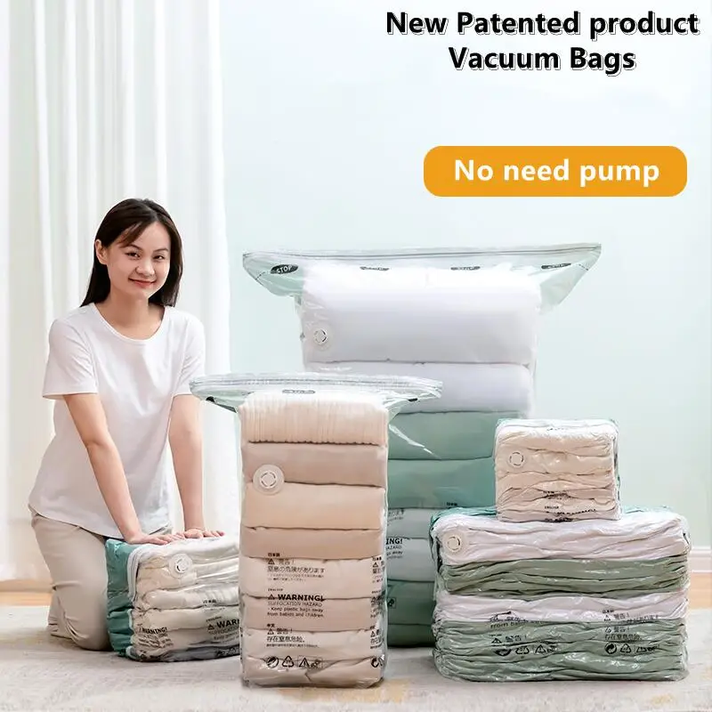 3-5PC No Need Pump Vacuum Bags - Travel Accessories You Need recension och pris
