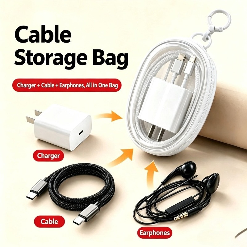 Portable Travel Waterproof Dat - Cable Organizer Travel recension och pris