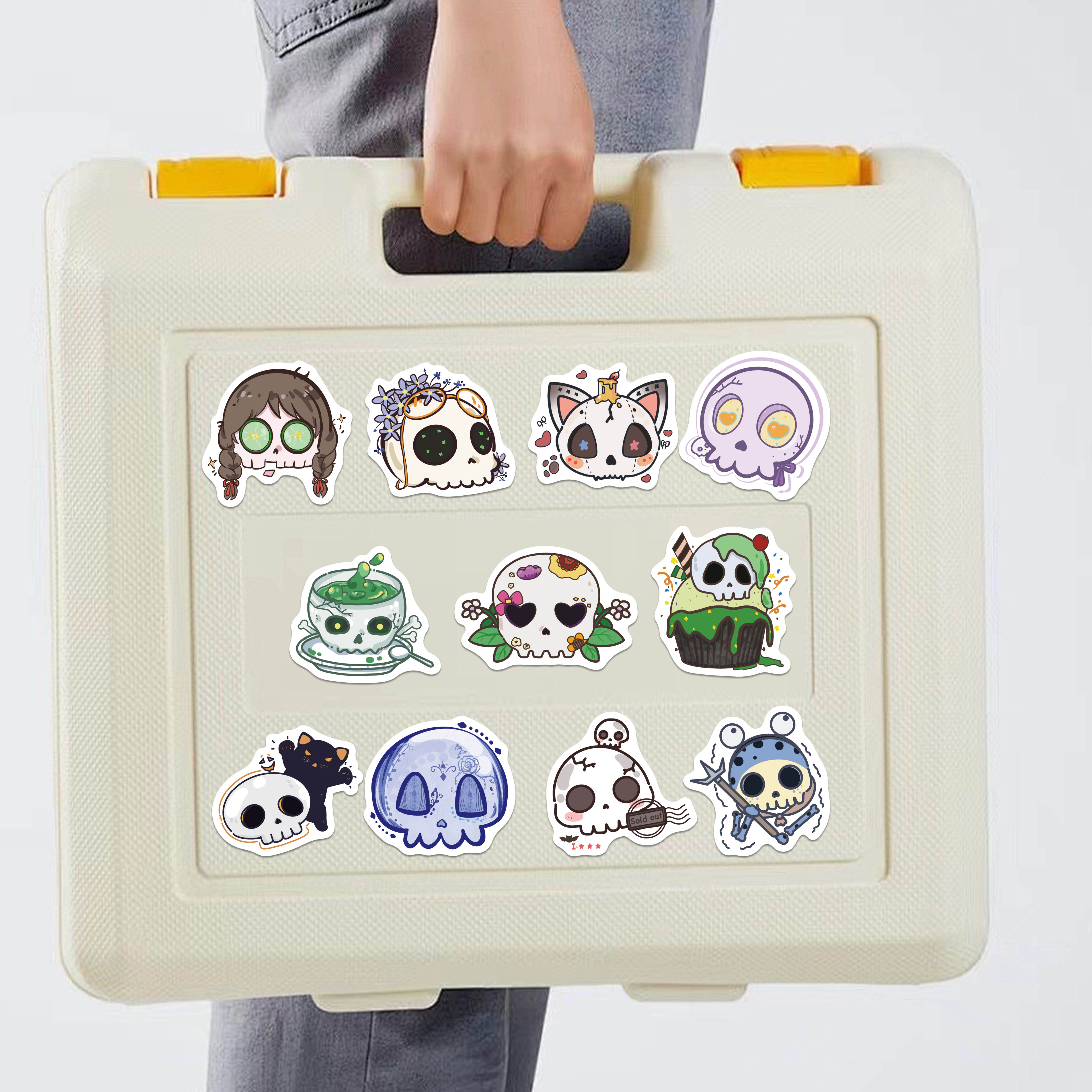 60pcs Halloween Skull Sticker  - Sticker Luggage Decorative recension och pris