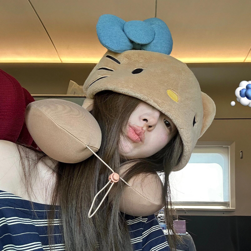 Kawaii hooded U-shaped neck pi - Travel Accessories For Japan recension och pris