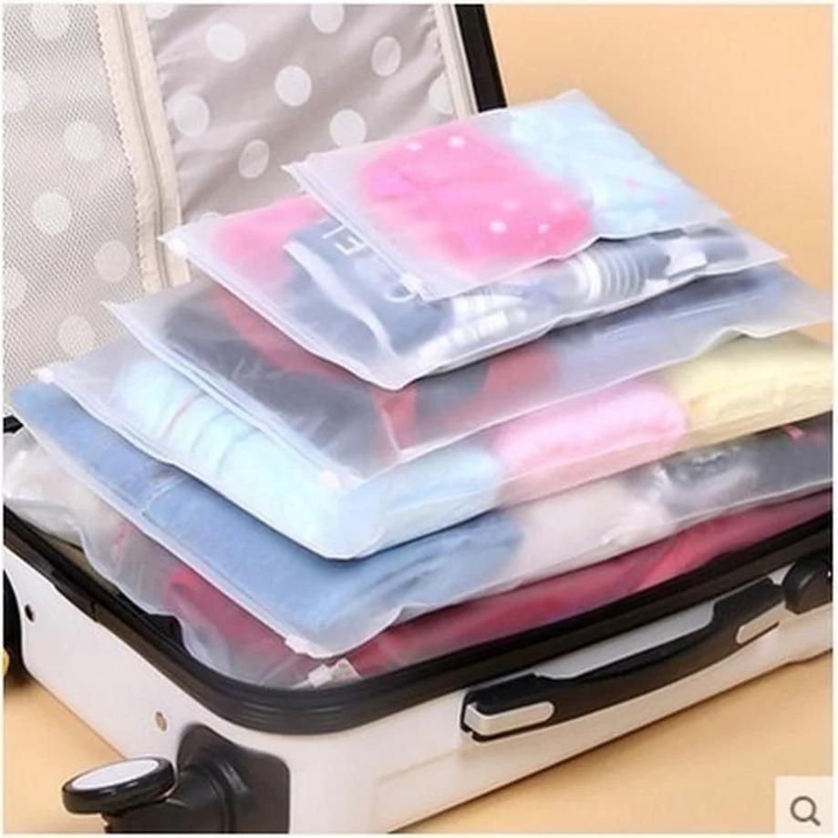 Portable Frosted Clear Plastic - Travel Ziplock Bags recension och pris
