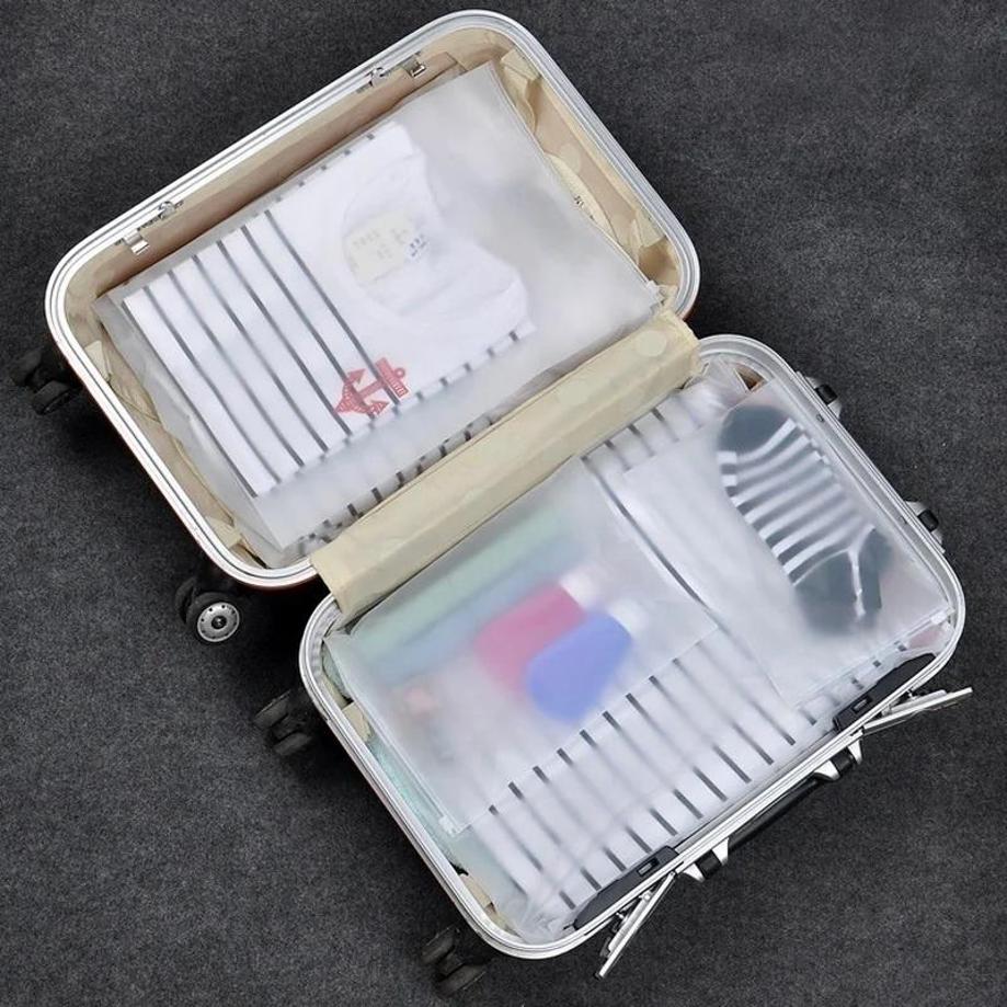 Portable Frosted Clear Plastic - Travel Ziplock Bags recension och pris