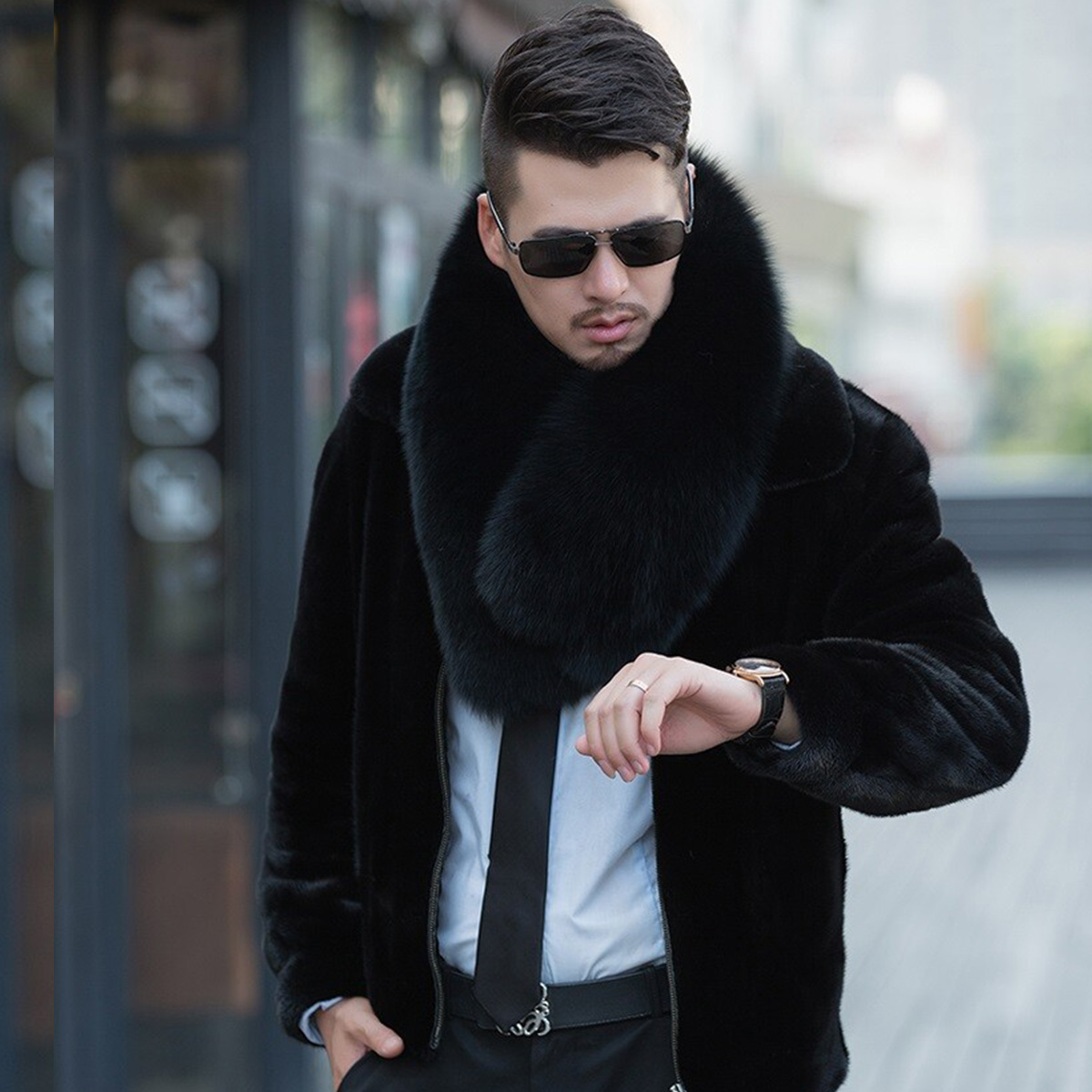 Genuine Fox Fur Scarf Winter A - Travel Accessories For Elderly recension och pris