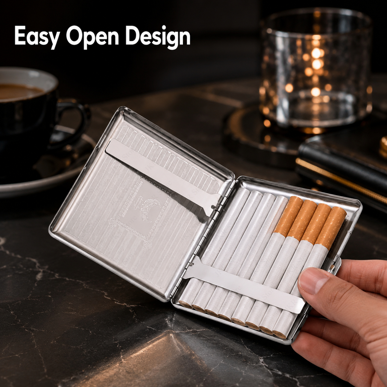 Portable Metal Cigarette Case  - Travel Accessories Us recension och pris