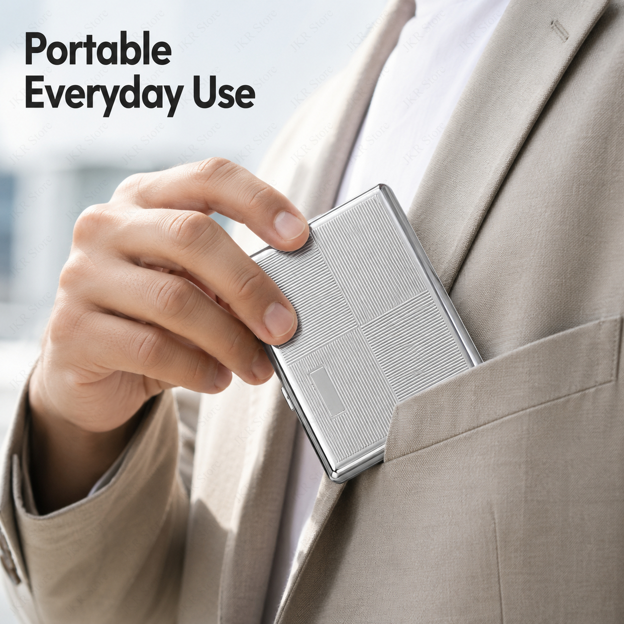 Portable Metal Cigarette Case  - Travel Accessories Us recension och pris