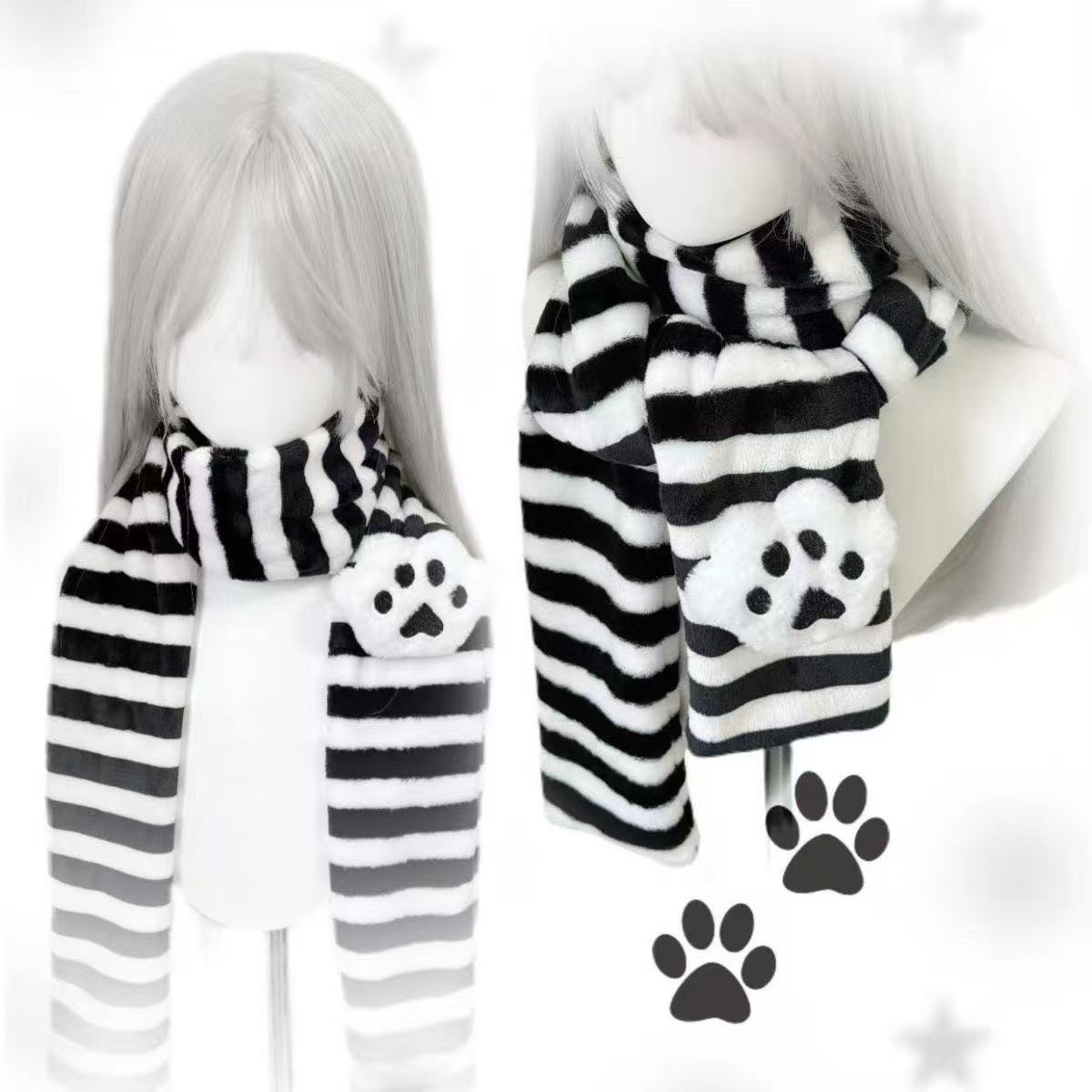 Kawaii Kniied Scarf Cat Paw De - Travel Accessories For Elderly recension och pris