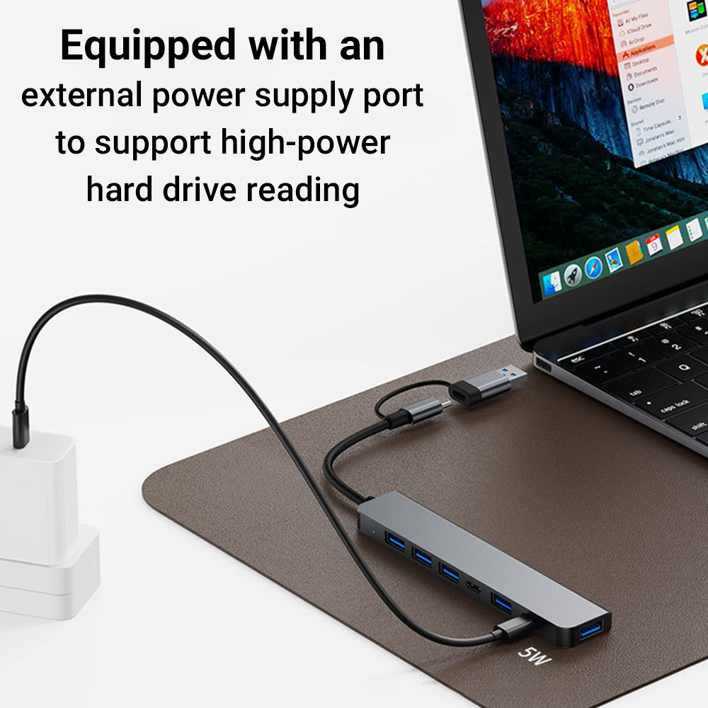 7-in-1 Dual-Head USB-C&USB Doc - Travel Accessories You Need recension och pris