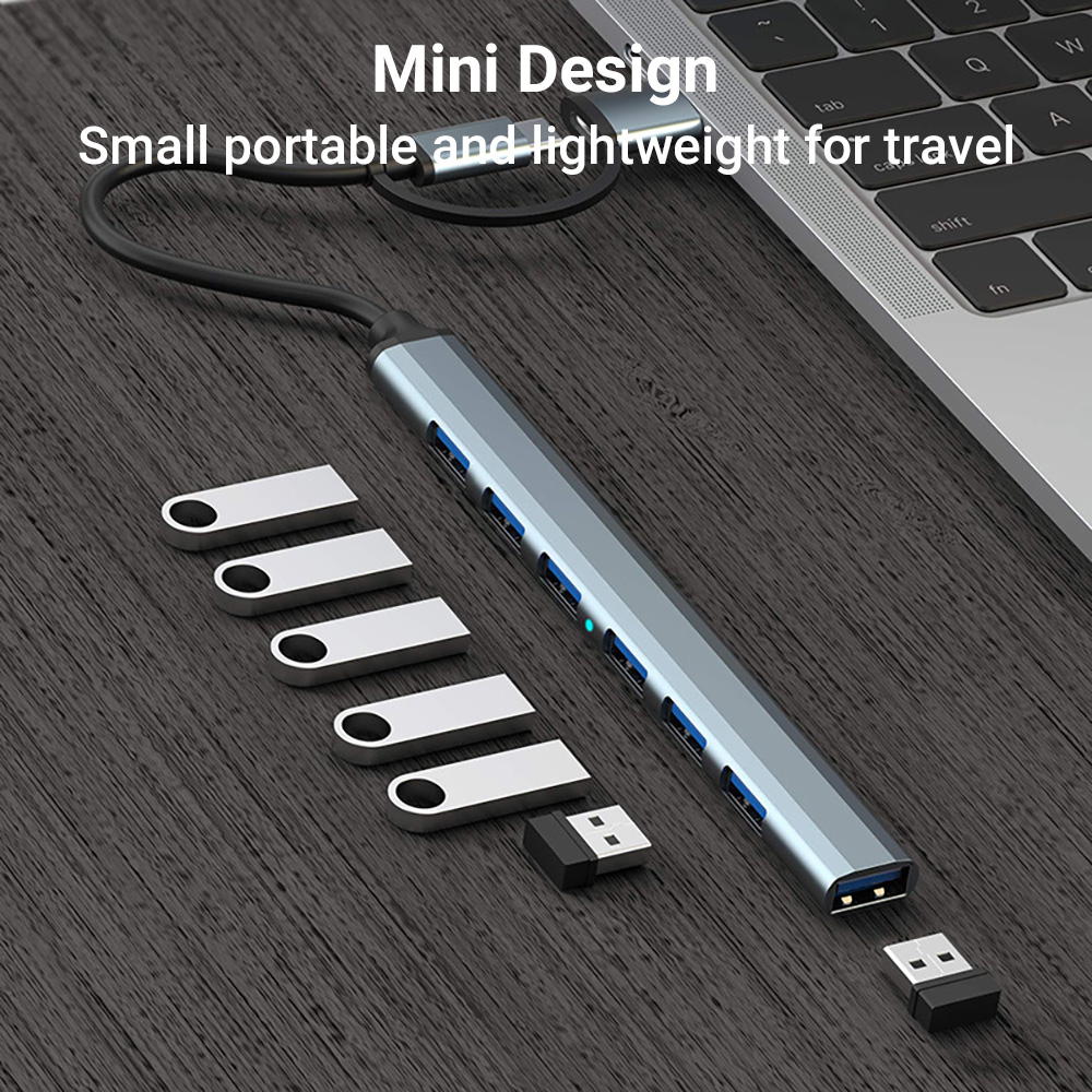 7-in-1 Dual-Head USB-C&USB Doc - Travel Accessories You Need recension och pris