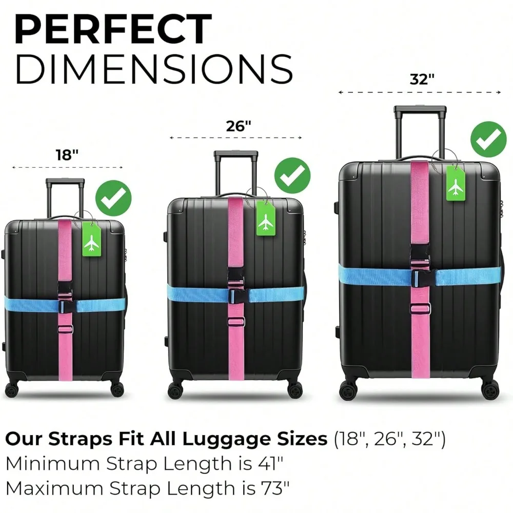 Luggage Strap Set with Luggage - Travel Accessories In Bulk recension och pris