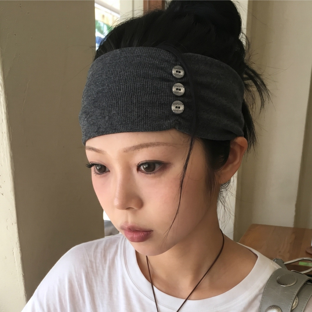 Ins Vintage Wide Button Headba - Travel Accessories For Elderly recension och pris