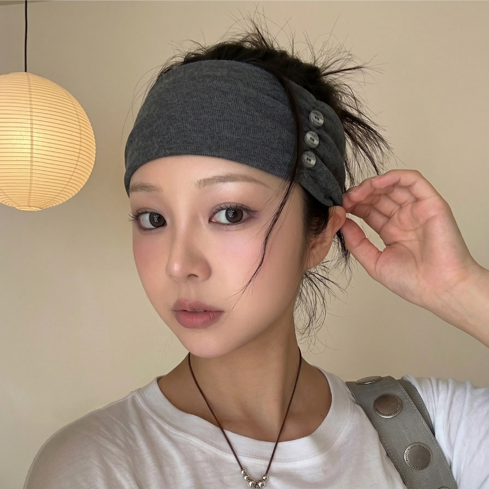 Ins Vintage Wide Button Headba - Travel Accessories For Elderly recension och pris
