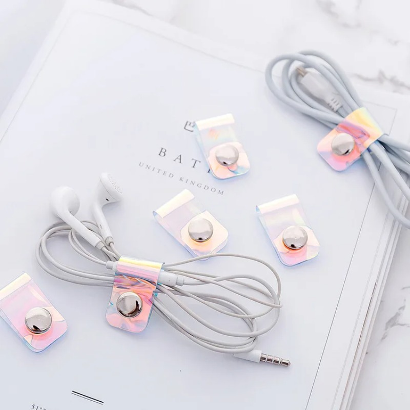 5Pcs INS Laser PVC Starp Data  - Cable Organizer Travel recension och pris