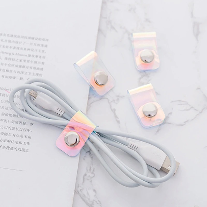 5Pcs INS Laser PVC Starp Data  - Cable Organizer Travel recension och pris