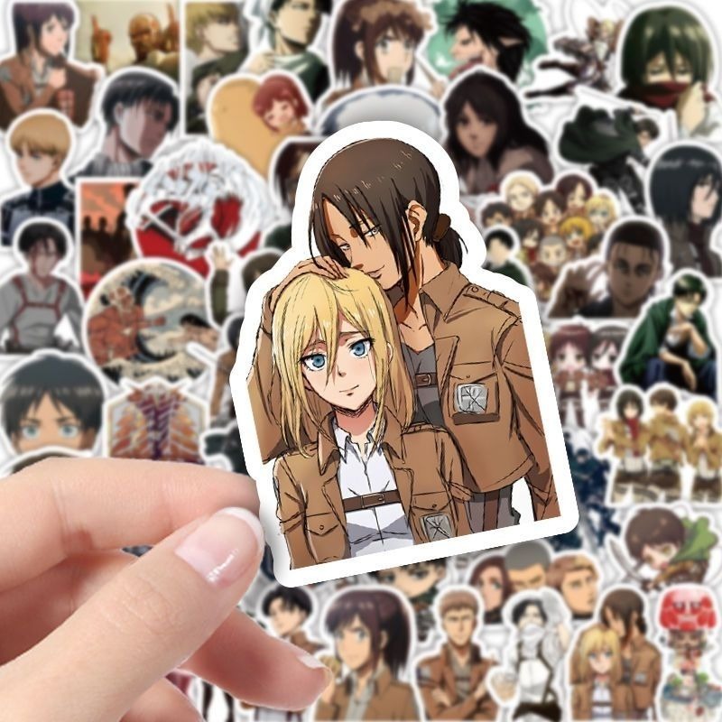 60Pcs Attack on Titan Anime St - Sticker Luggage Decorative recension och pris