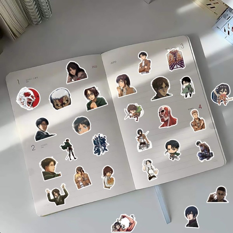 60Pcs Attack on Titan Anime St - Sticker Luggage Decorative recension och pris