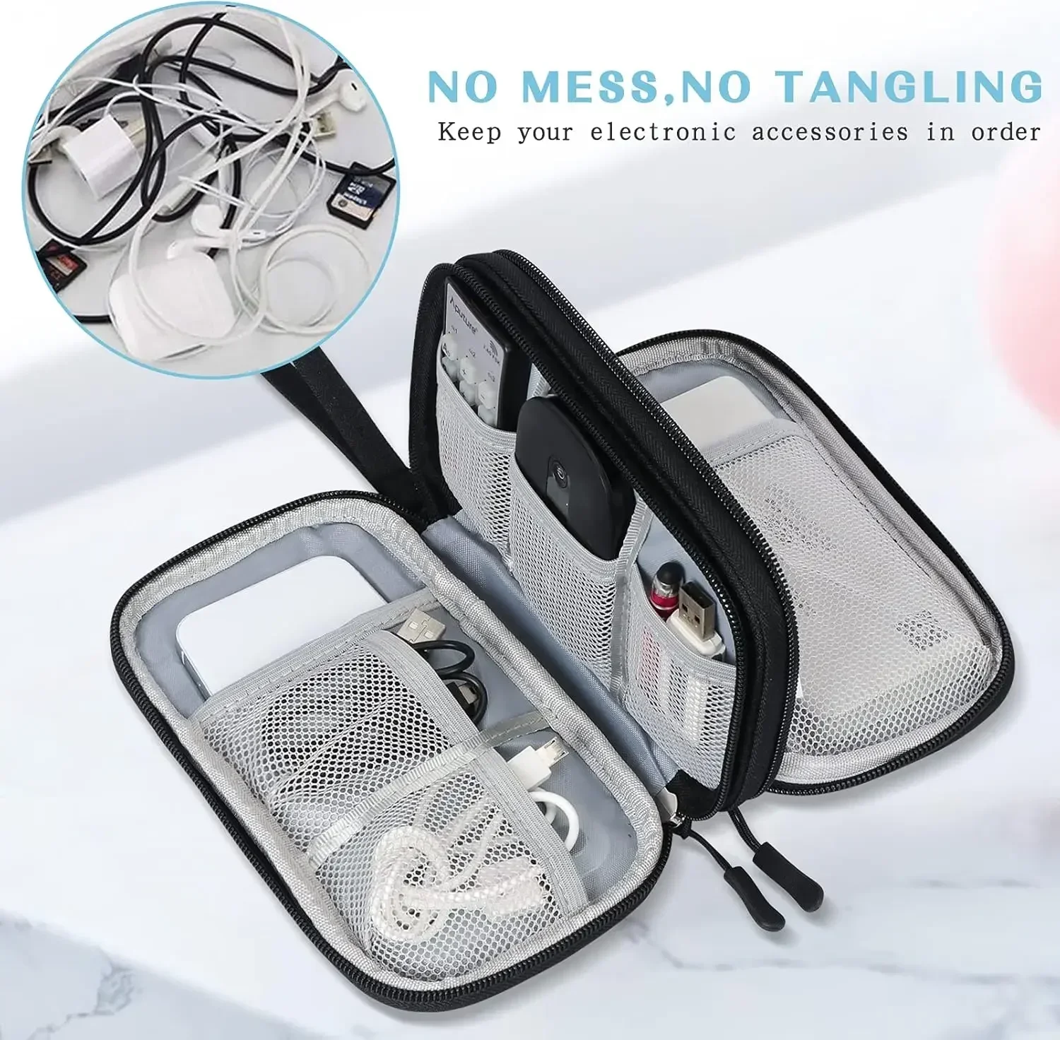 Travel Cable Bag Portable Digi - Cable Organizer Travel recension och pris