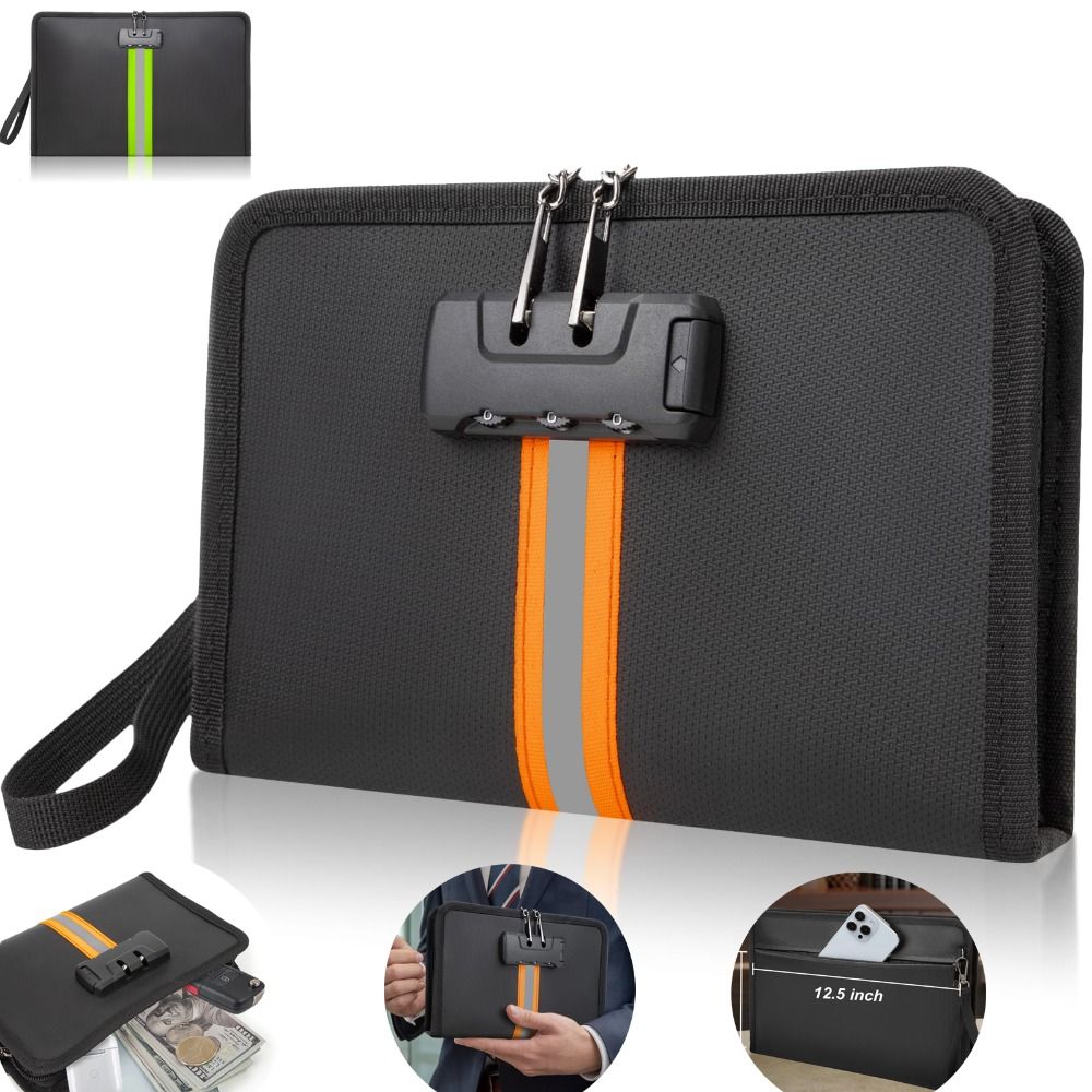 Fireproof Money Bag with Combi - Travel Ziplock Bags recension och pris