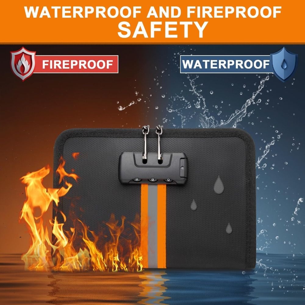 Fireproof Money Bag with Combi - Travel Ziplock Bags recension och pris