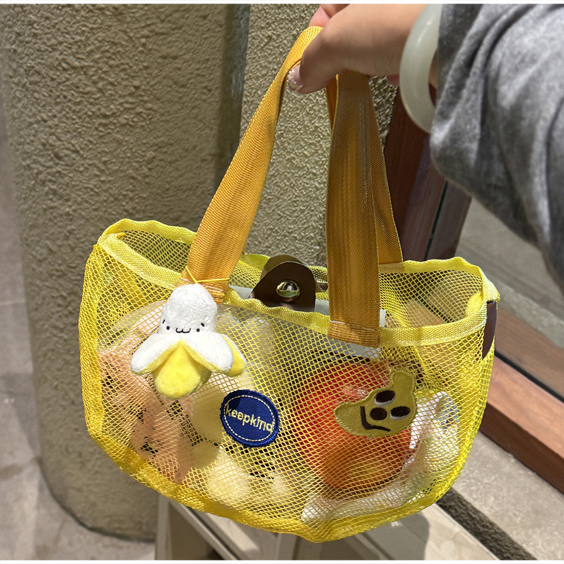 Cute Apple Mesh Handbag Niche  - Travel Accessories Toiletry Bag recension och pris