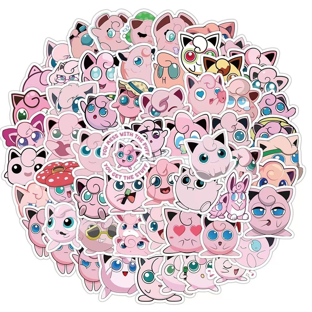 Pokémon 50 Cute Jigglypuff Sti - Sticker Luggage Decorative recension och pris